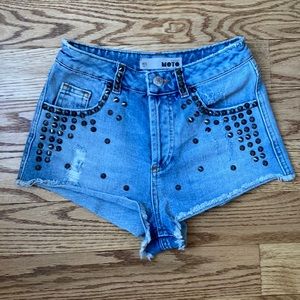 TOPSHOP High waisted Jean shorts